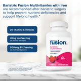 Bariatric Fusion Multivitamin tablet on a spoon