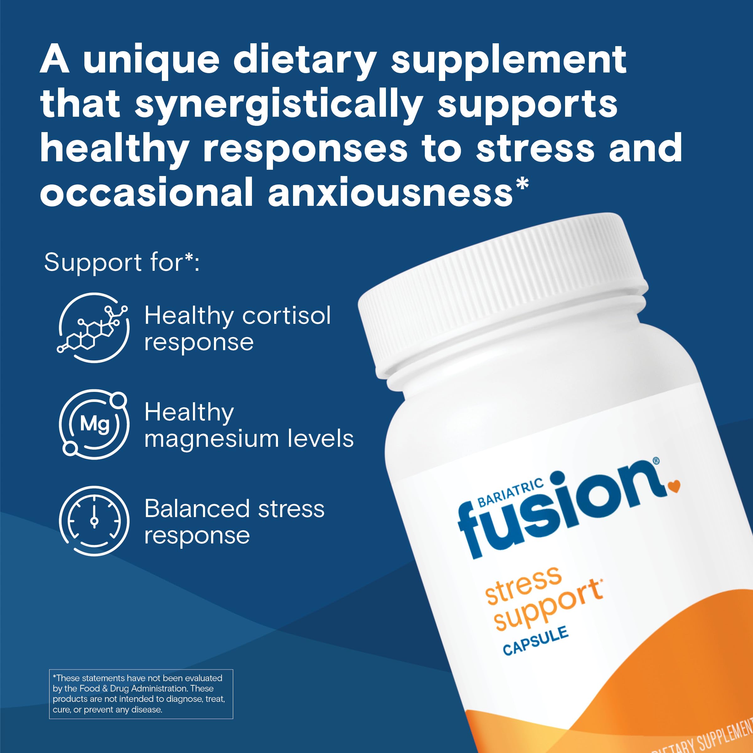 Bariatric Fusion Stress Support 60 Capsules side view