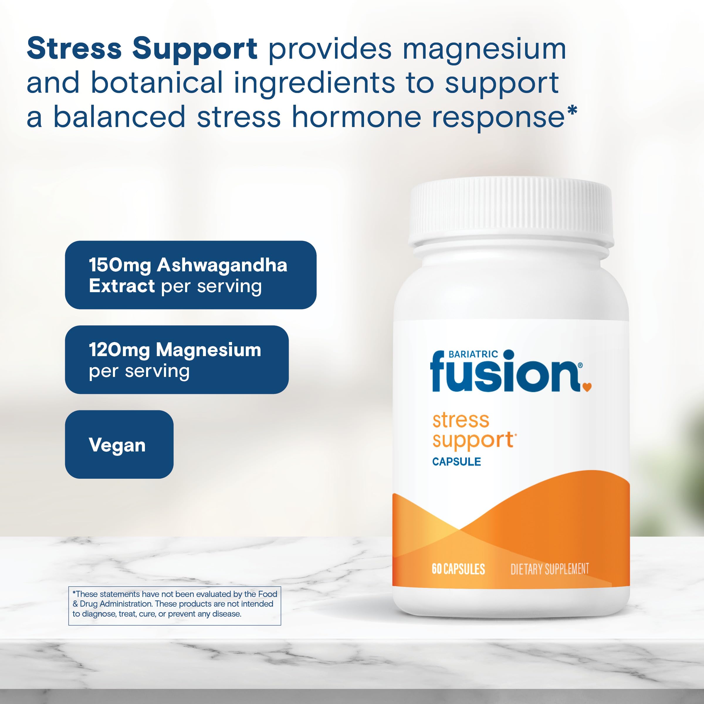 Bariatric Fusion Stress Support 60 Capsules with a measuring spoon