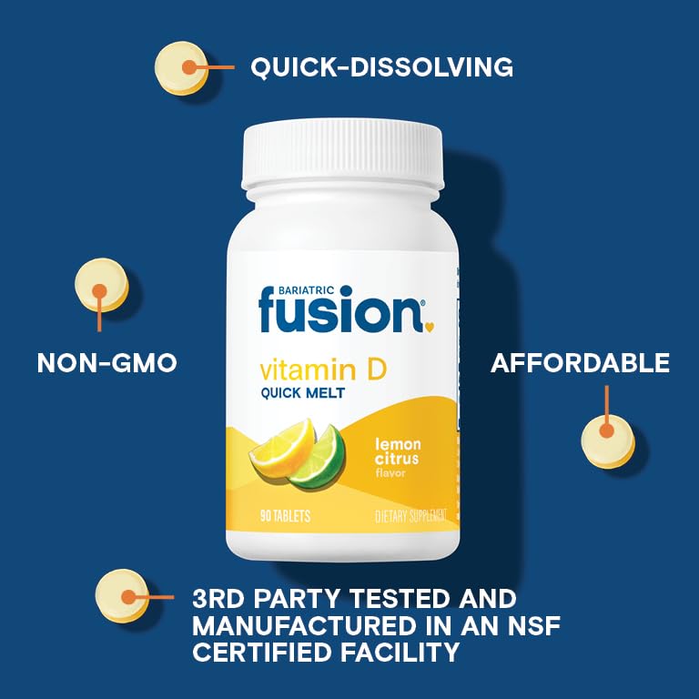 Bariatric Fusion Vitamin D3 Chewable Tablets 5000 IU close-up of tablets
