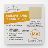 Bariatric Guru Multivitamin + Iron Patch application on skin