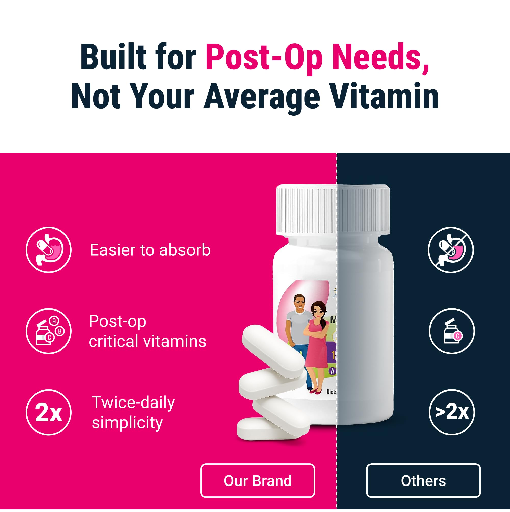 BariatricPal Calcium Citrate 600mg tablets on a wooden surface