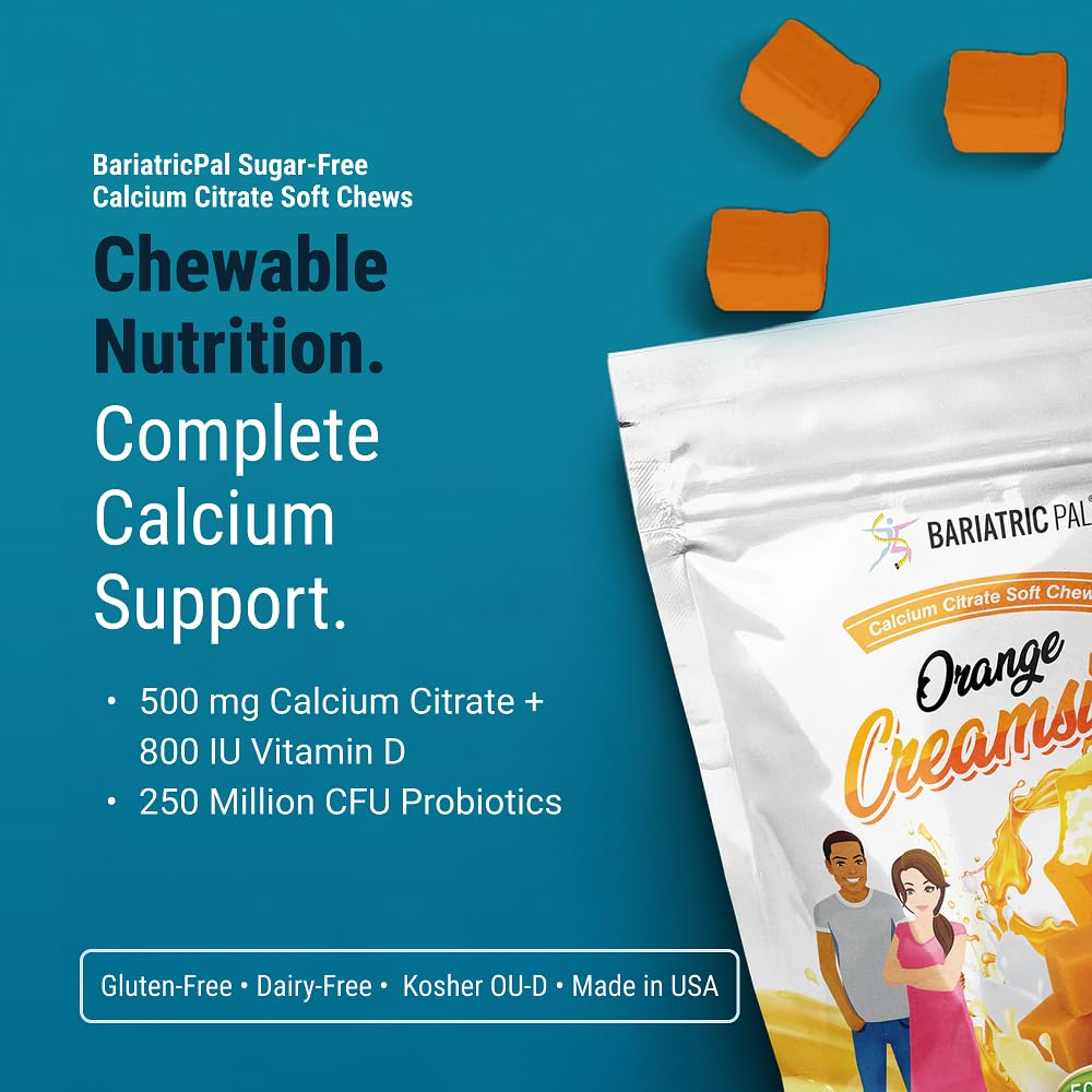 BariatricPal Calcium Citrate Soft Chews individual chew close-up