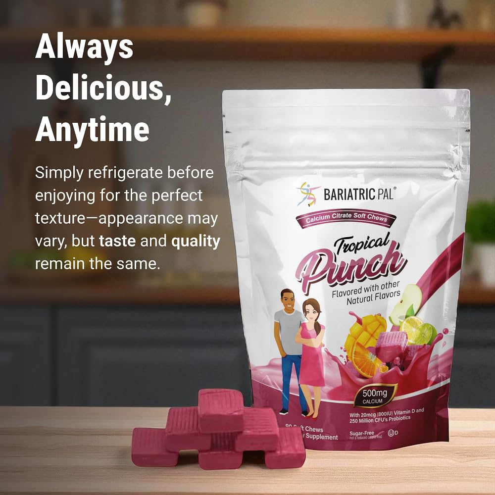 BariatricPal Calcium Citrate Soft Chews on a kitchen counter