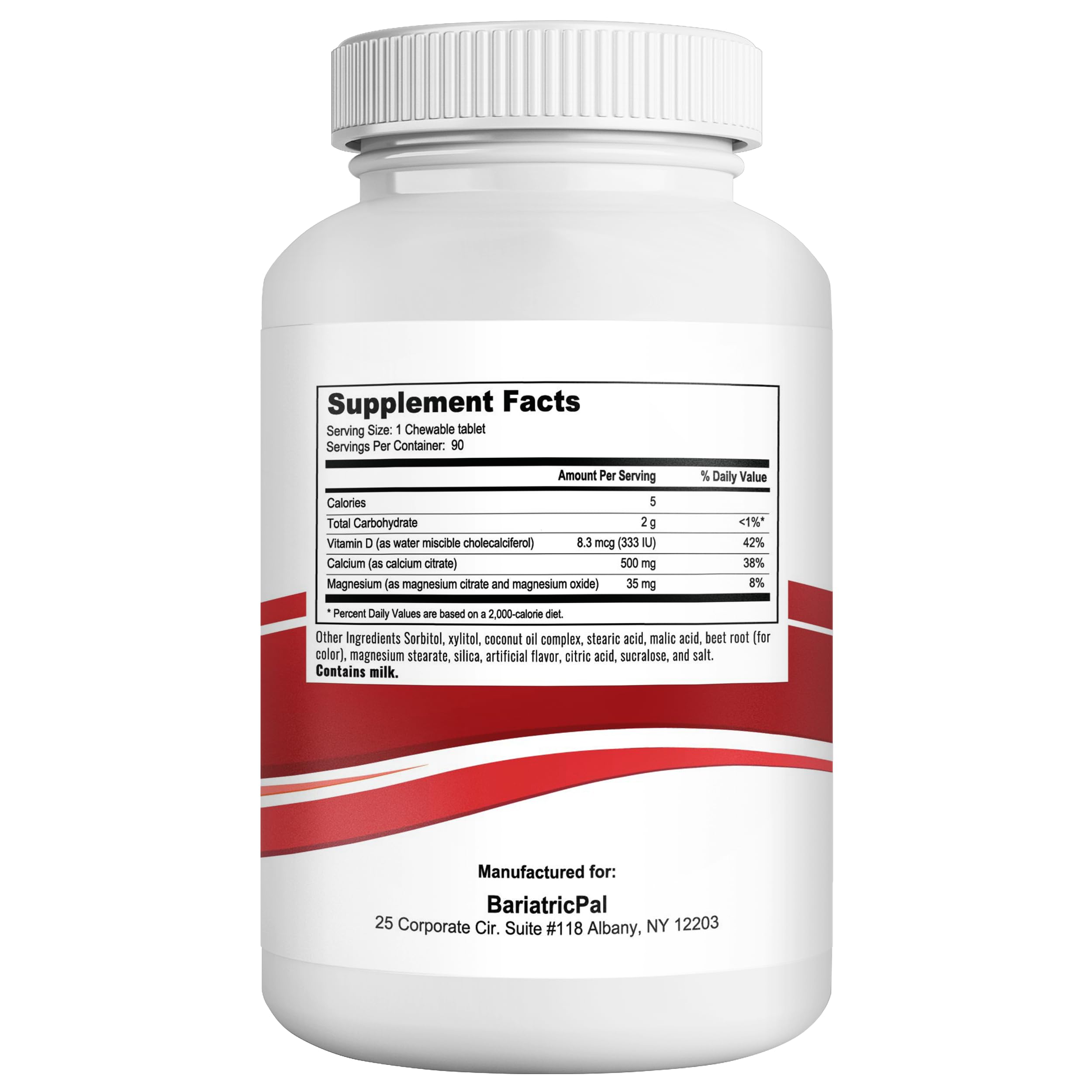 BariatricPal Calcium Citrate Tablets 1500mg packaging with label details