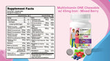 BariatricPal Multivitamin ONE chewable tablets with a glass of water
