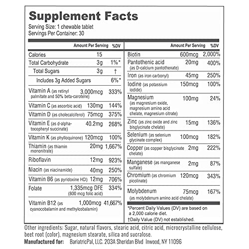 BariatricPal Multivitamin ONE packaging side view