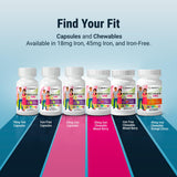 BariatricPal Multivitamin with Iron 60mg capsules in a hand