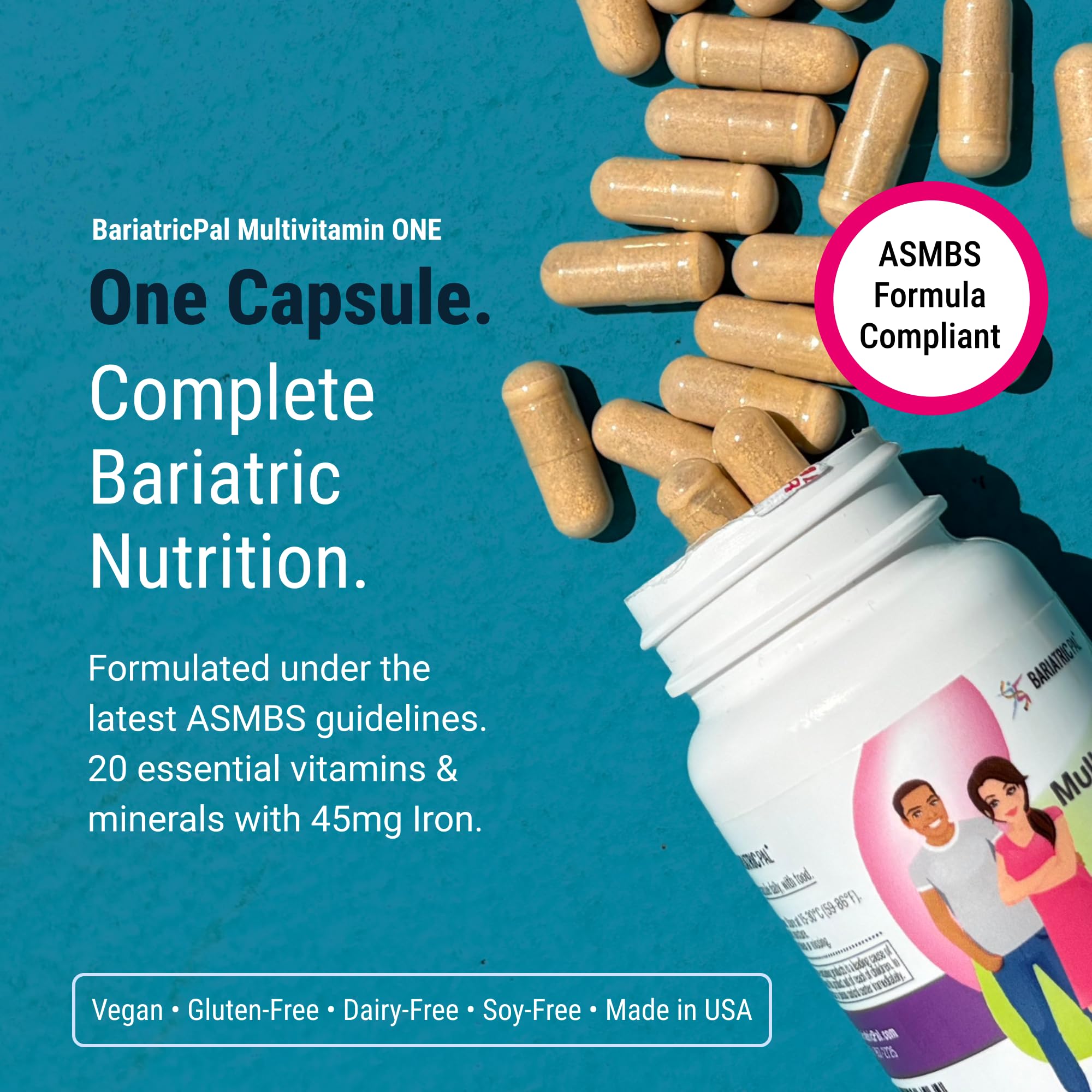 BariatricPal Multivitamin with Iron capsule close-up