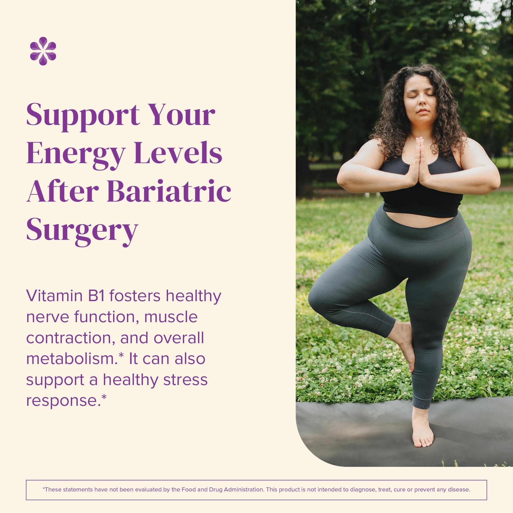 BariMelts B1 Vitamins for women 82g side view