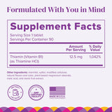 BariMelts B1 Vitamins natural berry flavour tablet close-up