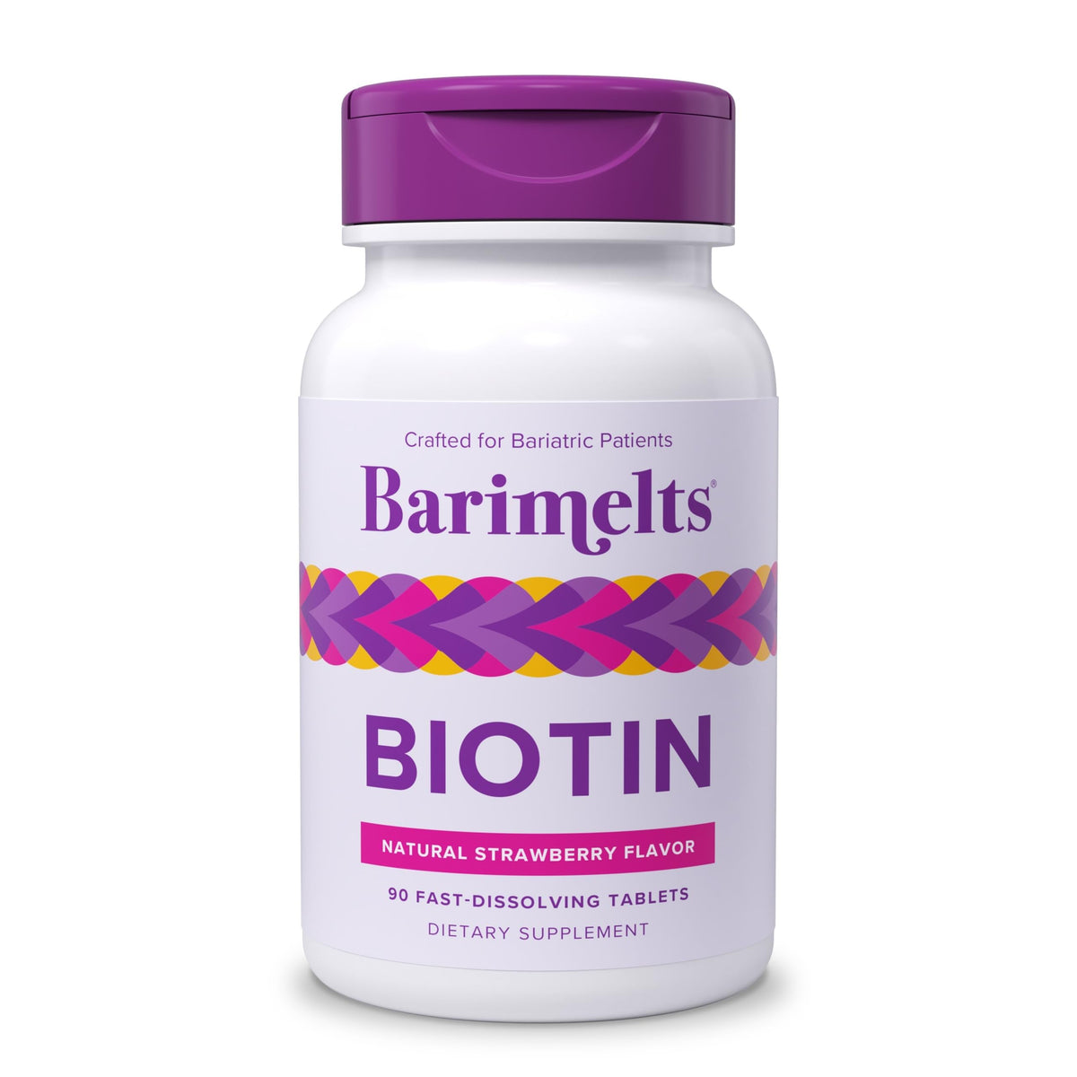 BariMelts Biotin Supplement 5000 mcg front view packaging