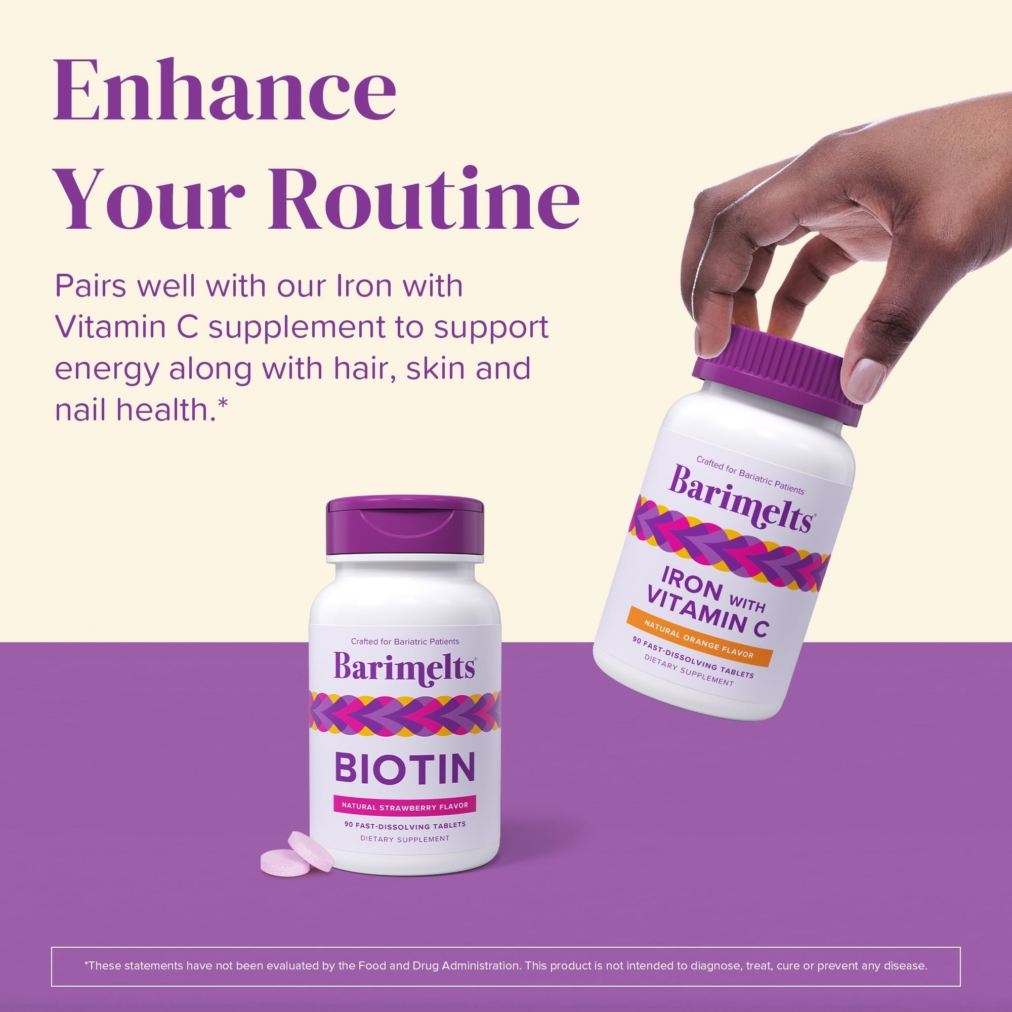 BariMelts Biotin Supplement 5000 mcg ingredients list
