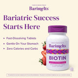BariMelts Biotin Supplement 5000 mcg on a kitchen counter