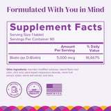 BariMelts Biotin Supplement 5000 mcg strawberry flavour tablets