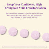 BariMelts Biotin Supplement 5000 mcg with a measuring spoon