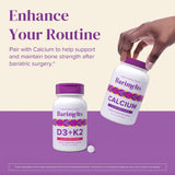 BariMelts D3 + K2 tablets on a wooden table