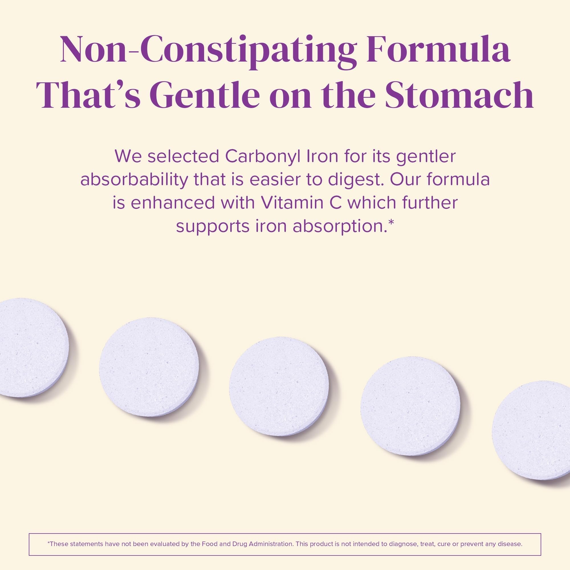 BariMelts Iron Supplement tablets in a hand