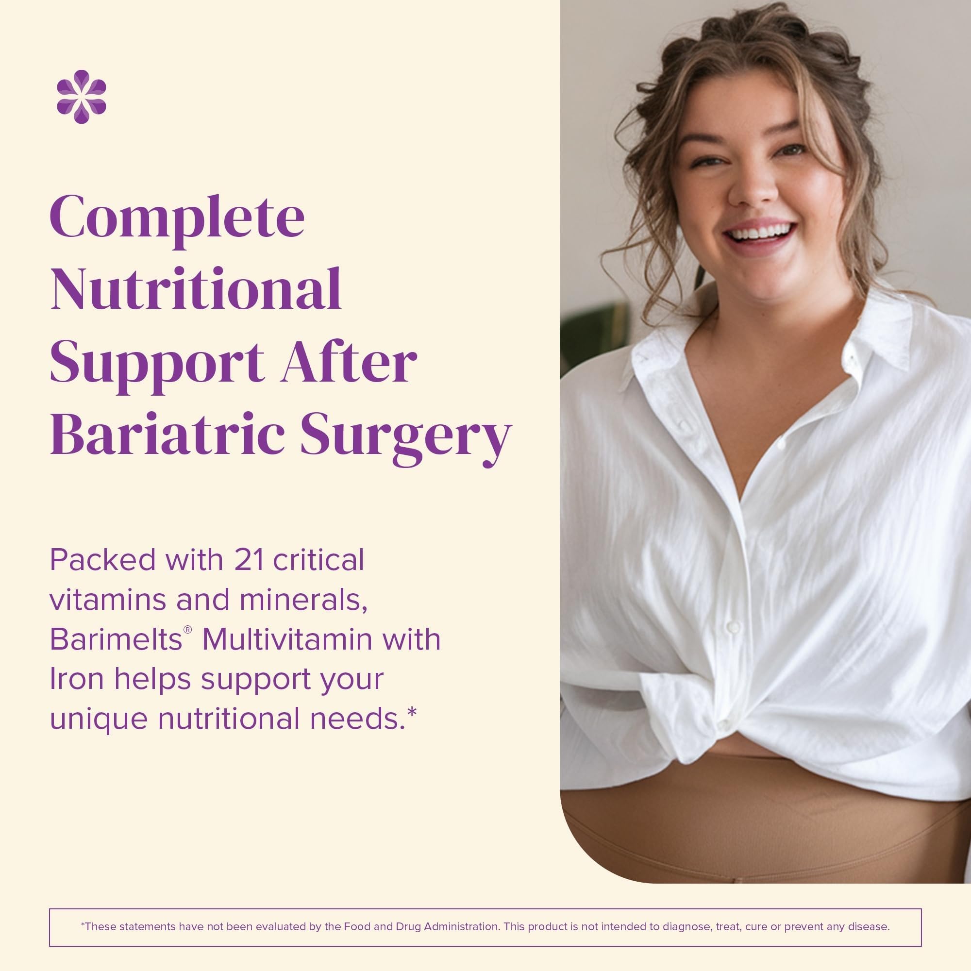 BariMelts Multivitamin for Women 132g tablets close-up