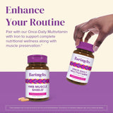 BariMelts Muscle Support Caplets with a measuring spoon for dosage