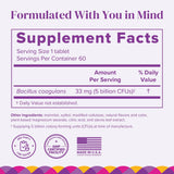 BariMelts Probiotic Tablets for Women packaging side view