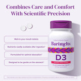 BariMelts Vitamin D3 5000 IU apple flavour tablet on a spoon