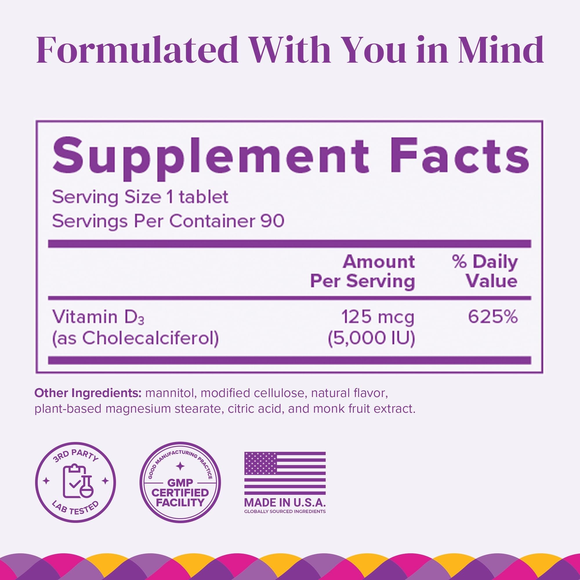 BariMelts Vitamin D3 5000 IU packaging