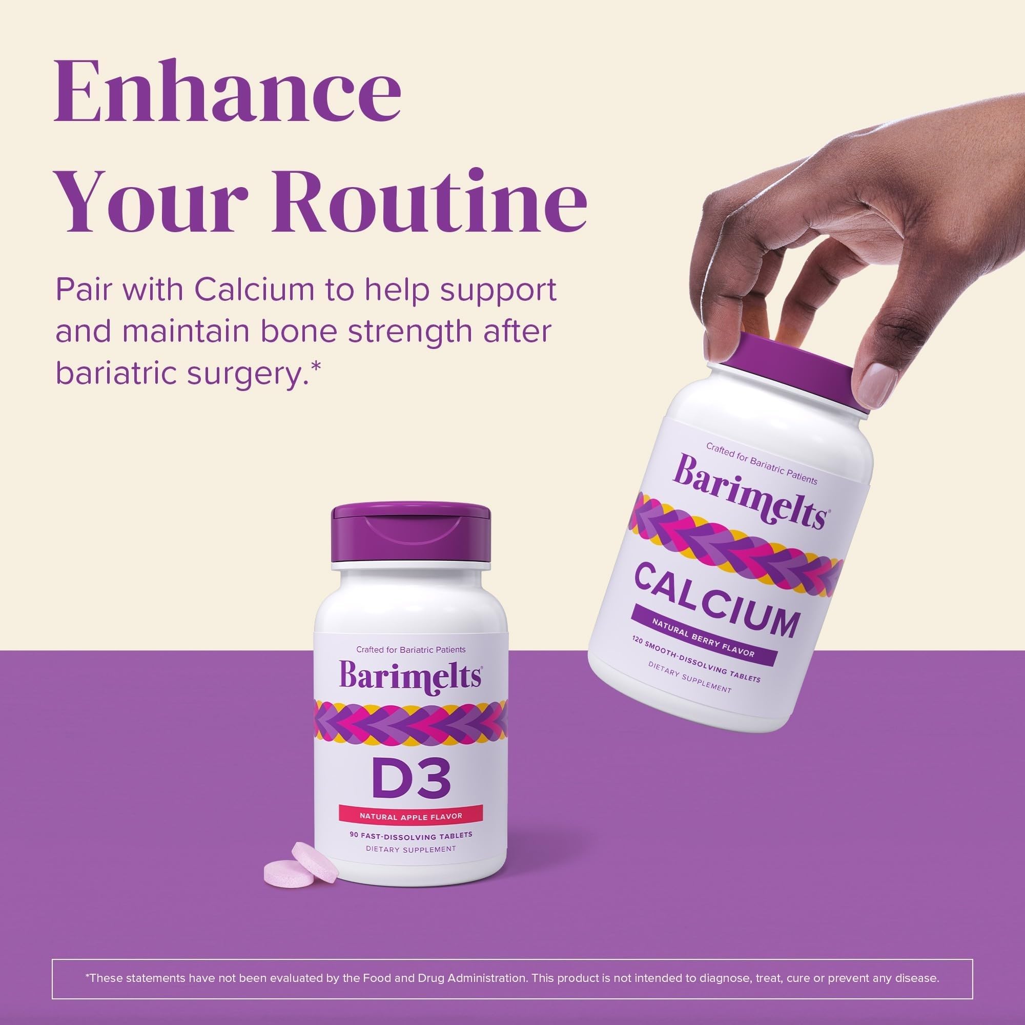 BariMelts Vitamin D3 5000 IU tablet in hand