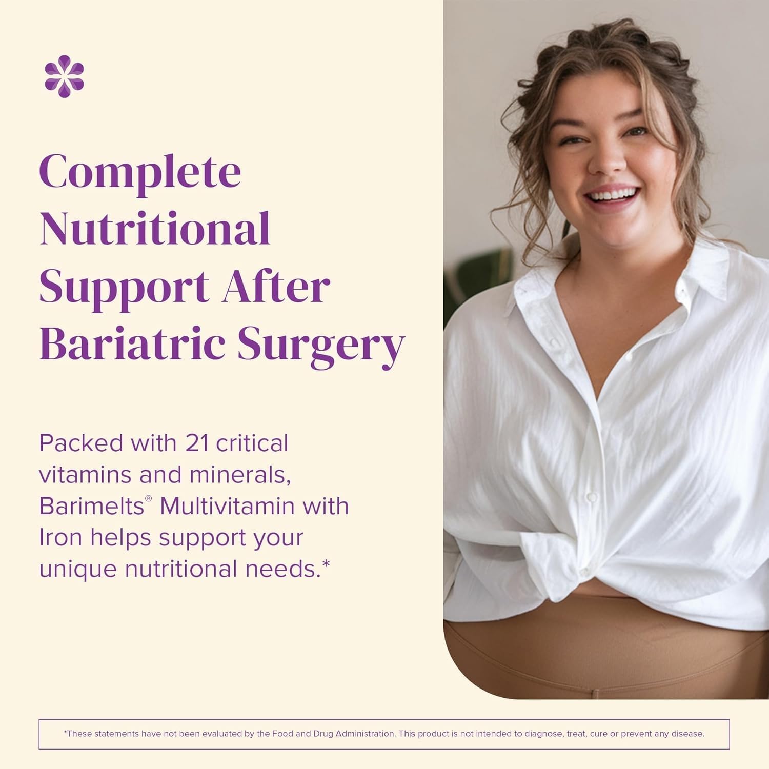 BariMelts Women's Multivitamin 132g nutritional information