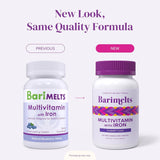 BariMelts Women's Multivitamin 132g tablets on a wooden table