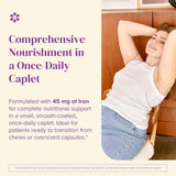 BariMelts Women's Multivitamin Caplets showing individual caplet size