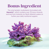 BariMelts Women's Multivitamin Caplets with a glass of water