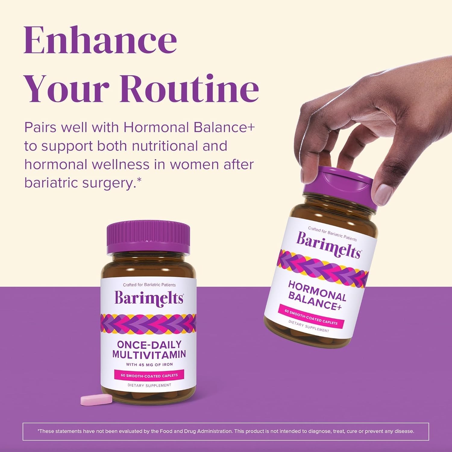 BariMelts Women's Multivitamin Caplets with lifestyle setting