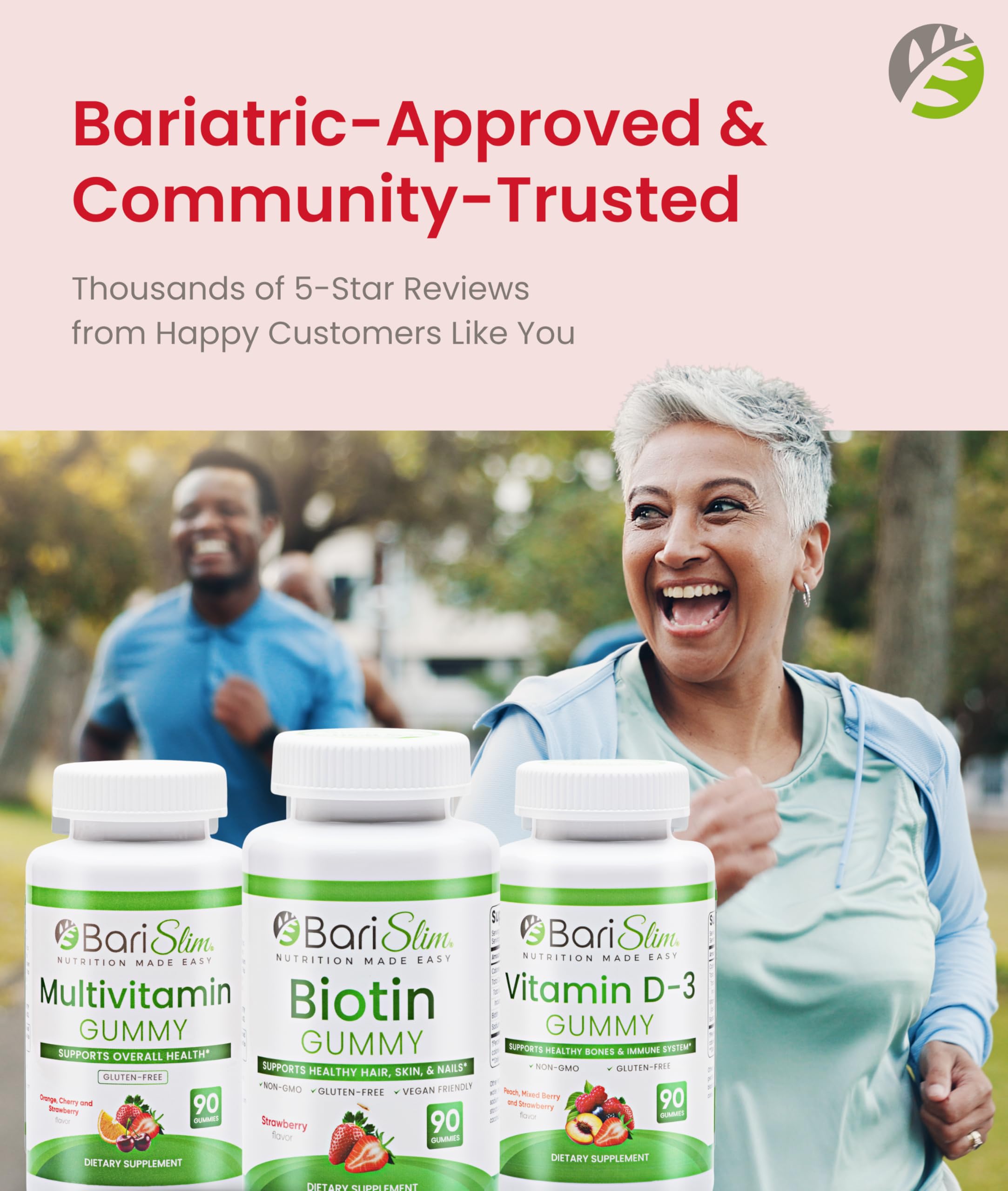 BariSlim Bariatric Multivitamin Gummies in a bowl