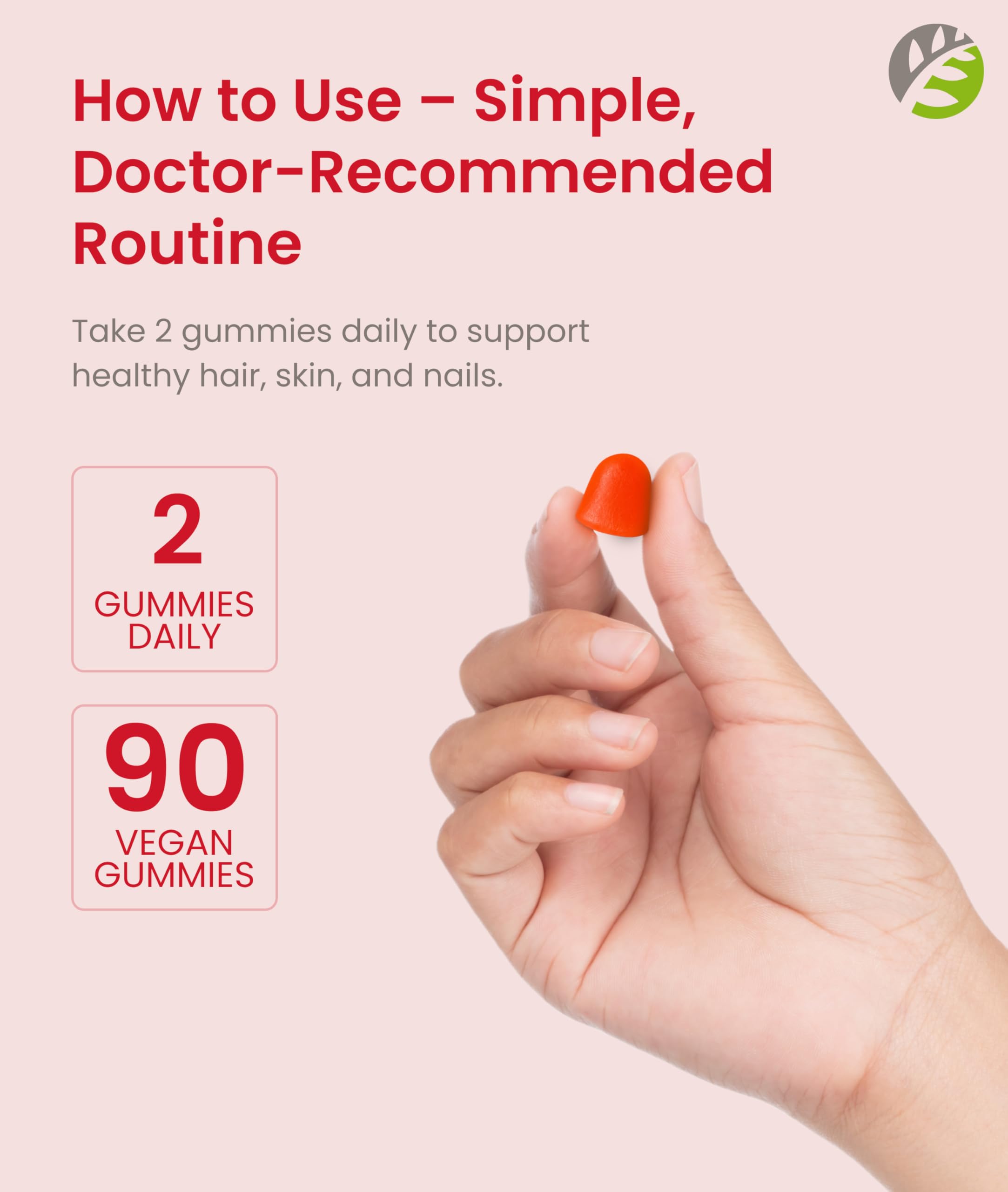 BariSlim Biotin Gummies 5000 mcg back view with ingredient list