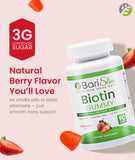 BariSlim Biotin Gummies 5000 mcg side view of bottle