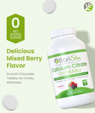 BariSlim Calcium Chewable Tablets 500mg bottle with cap open