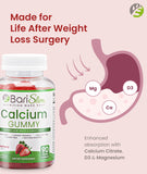 BariSlim Calcium Citrate Gummies 500mg close-up of strawberry flavour