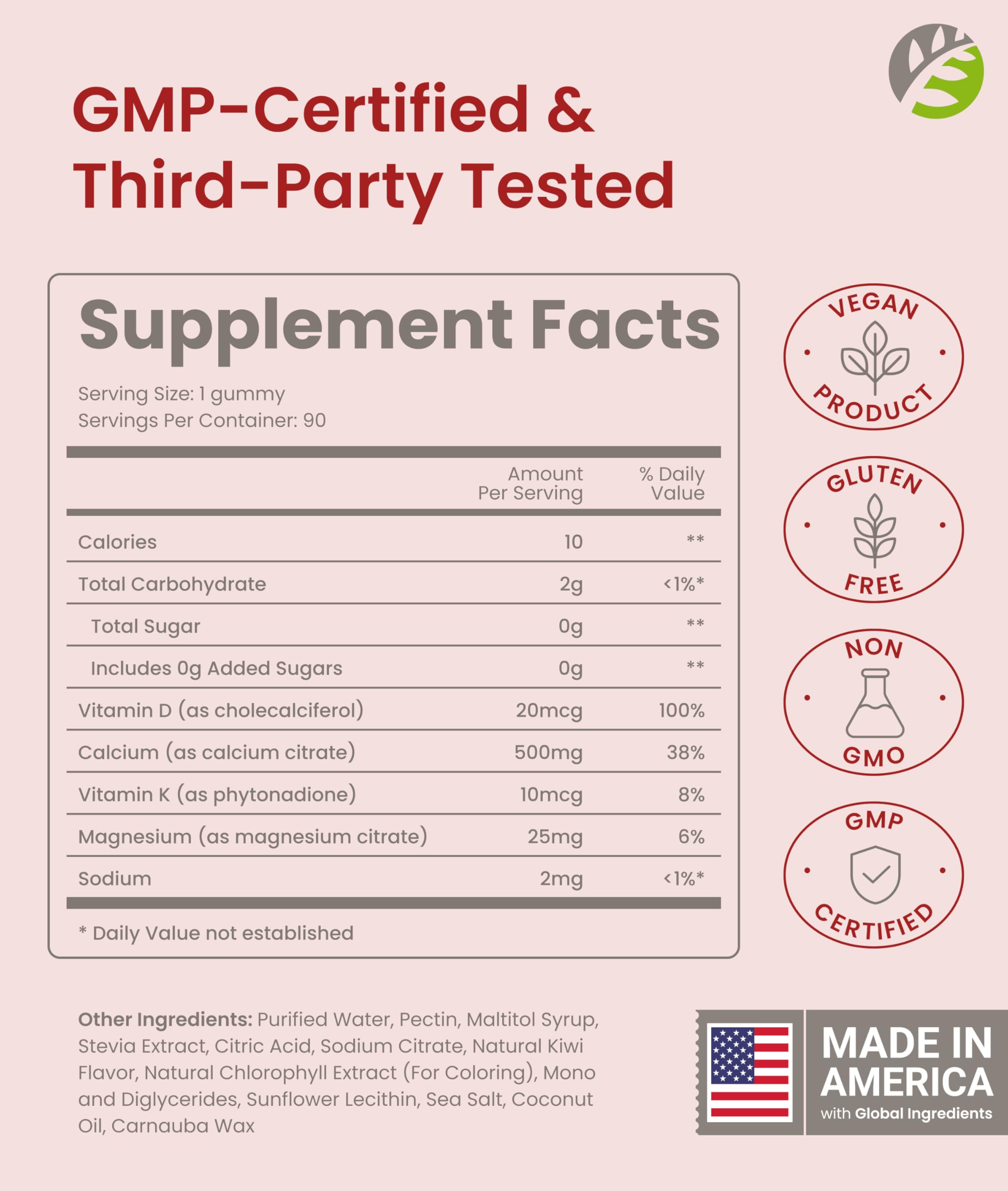 BariSlim Calcium Citrate Gummies 500mg inside view of gummies
