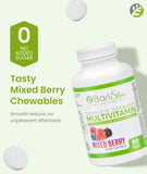BariSlim chewable multivitamin tablets on a white background