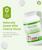 BariSlim Chewable Multivitamin Tablets on a wooden table