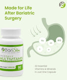 BariSlim Multivitamin Capsules back view with ingredient list
