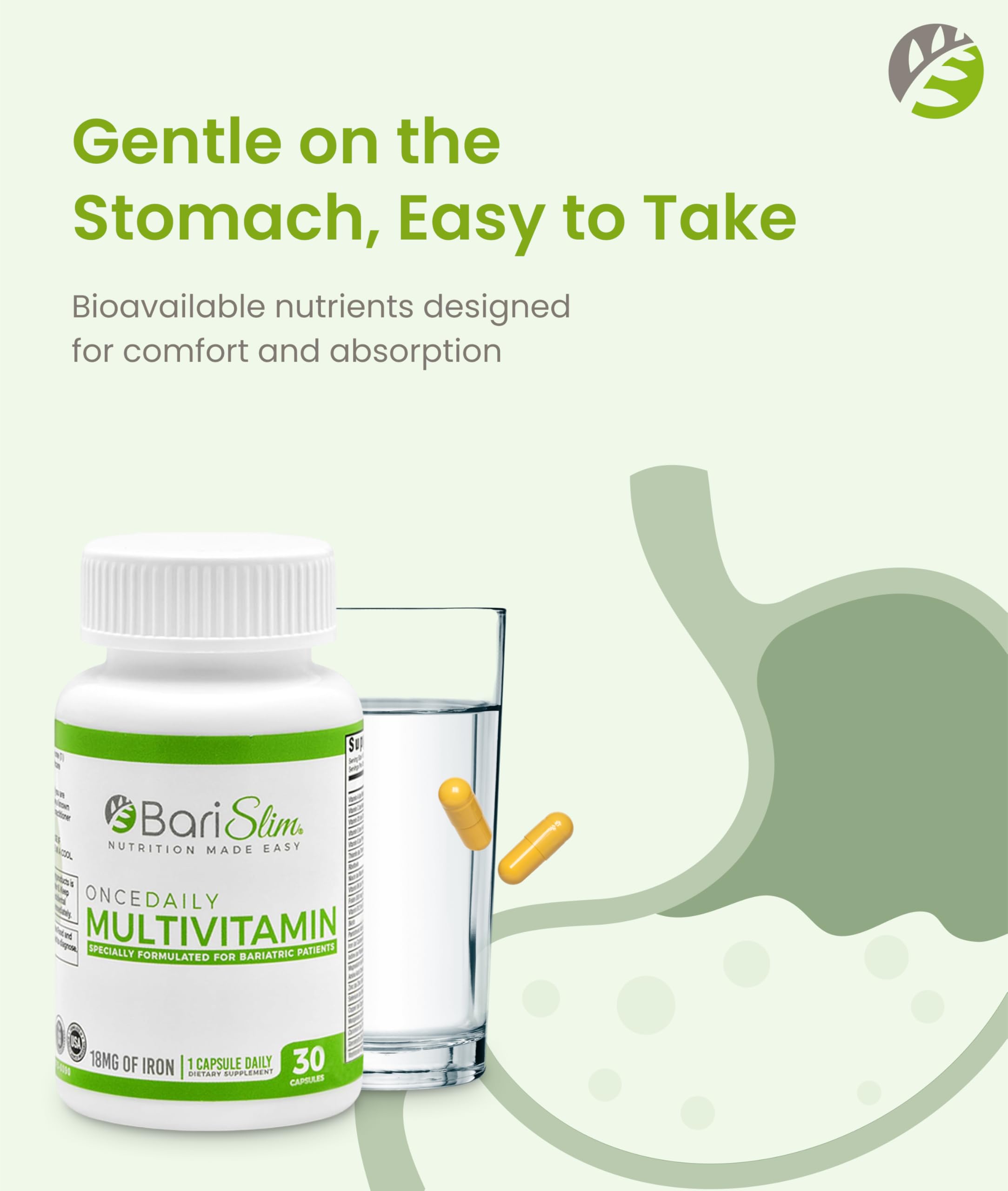 BariSlim Multivitamin Capsules lifestyle scene on kitchen counter