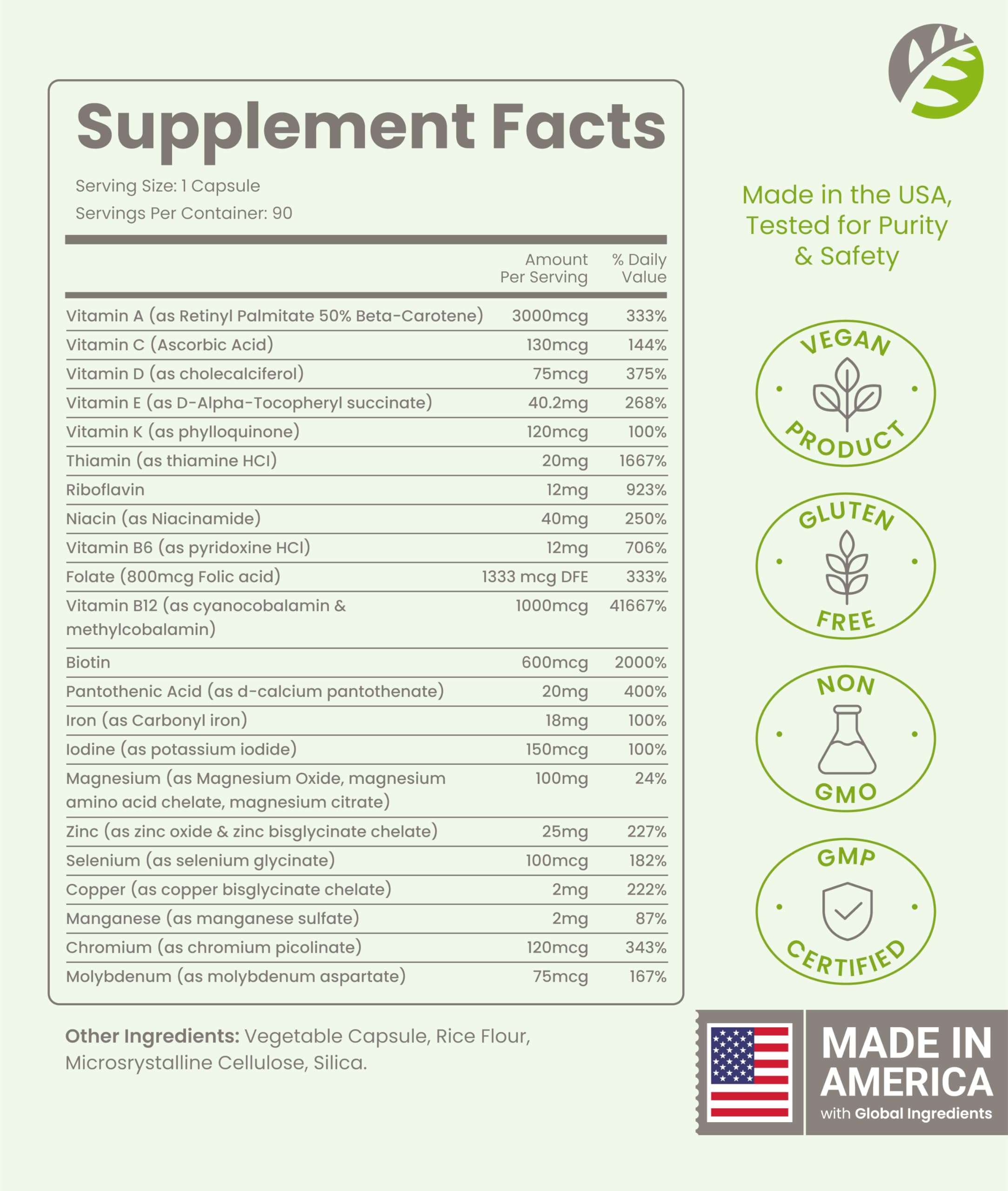 BariSlim Multivitamin Capsules side view showing capsule size
