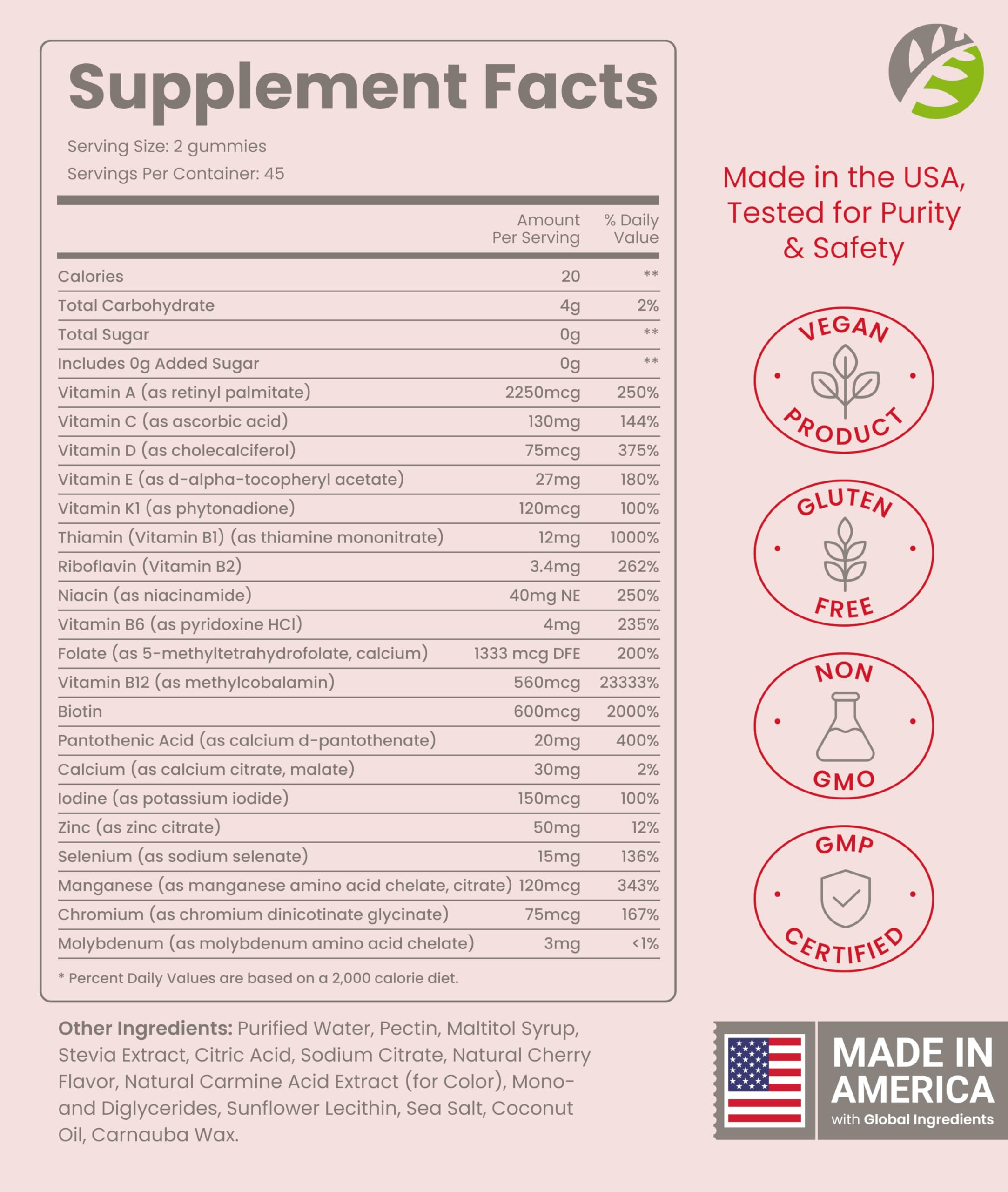 BariSlim Multivitamin Gummies showing raspberry flavour