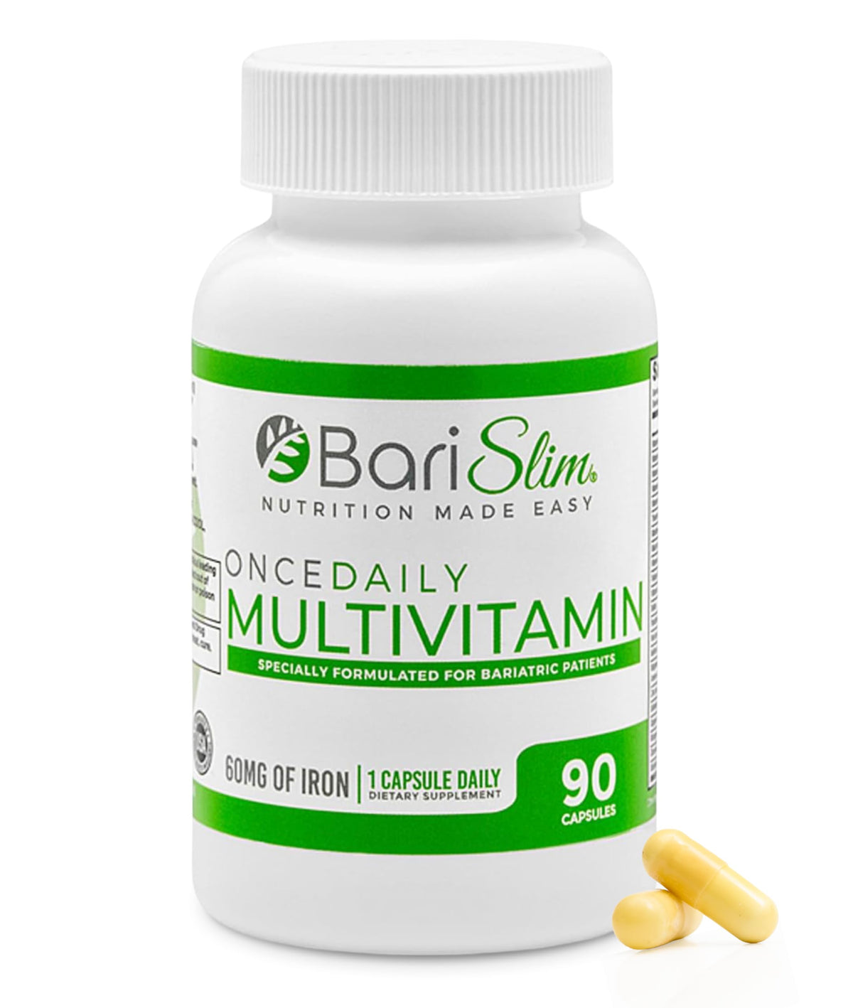 BariSlim Once Daily Multivitamin with Iron 60mg front view