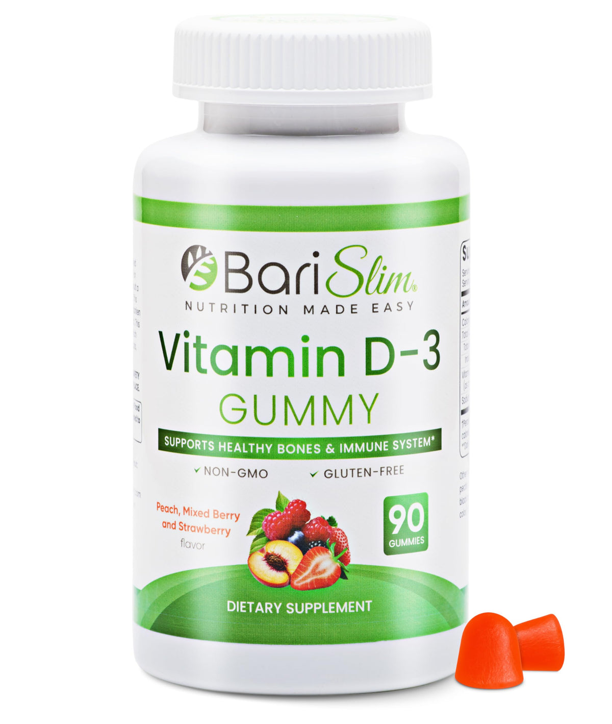 BariSlim Vitamin D3 Gummies 2000 IU front view