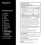 Barker Wellness Co Mushroom Adaptogen Gummies open package with gummies displayed