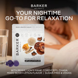 Barker Wellness Nighttime Mushroom Gummies close-up of gummies