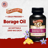 Barlean's Borage Oil Softgels 200mg GLA 1000mg bottle side view